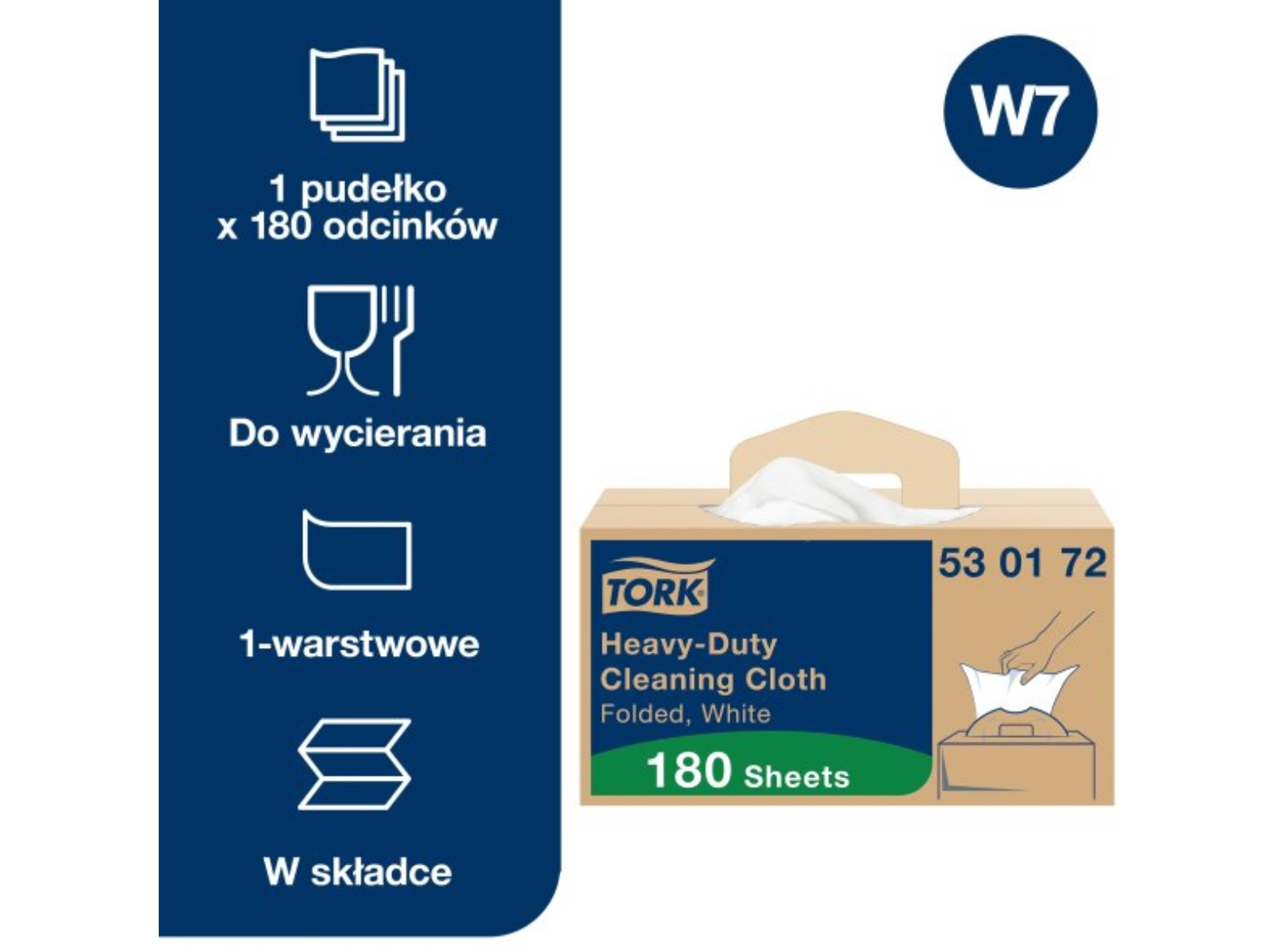 Czyściwo TORK 530172 Trudne Zabrudzenia White A180